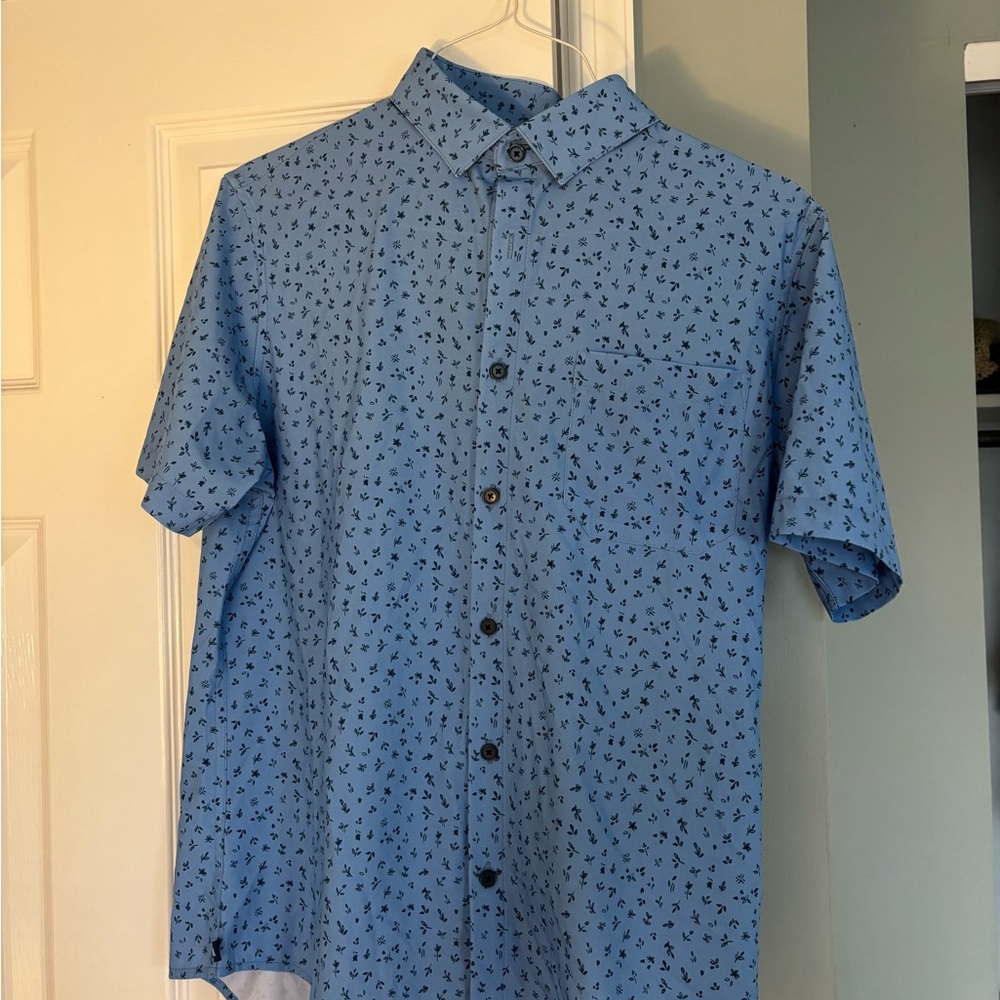 Mizzen+Main Leeward Light Blue Floral Men's Shirt